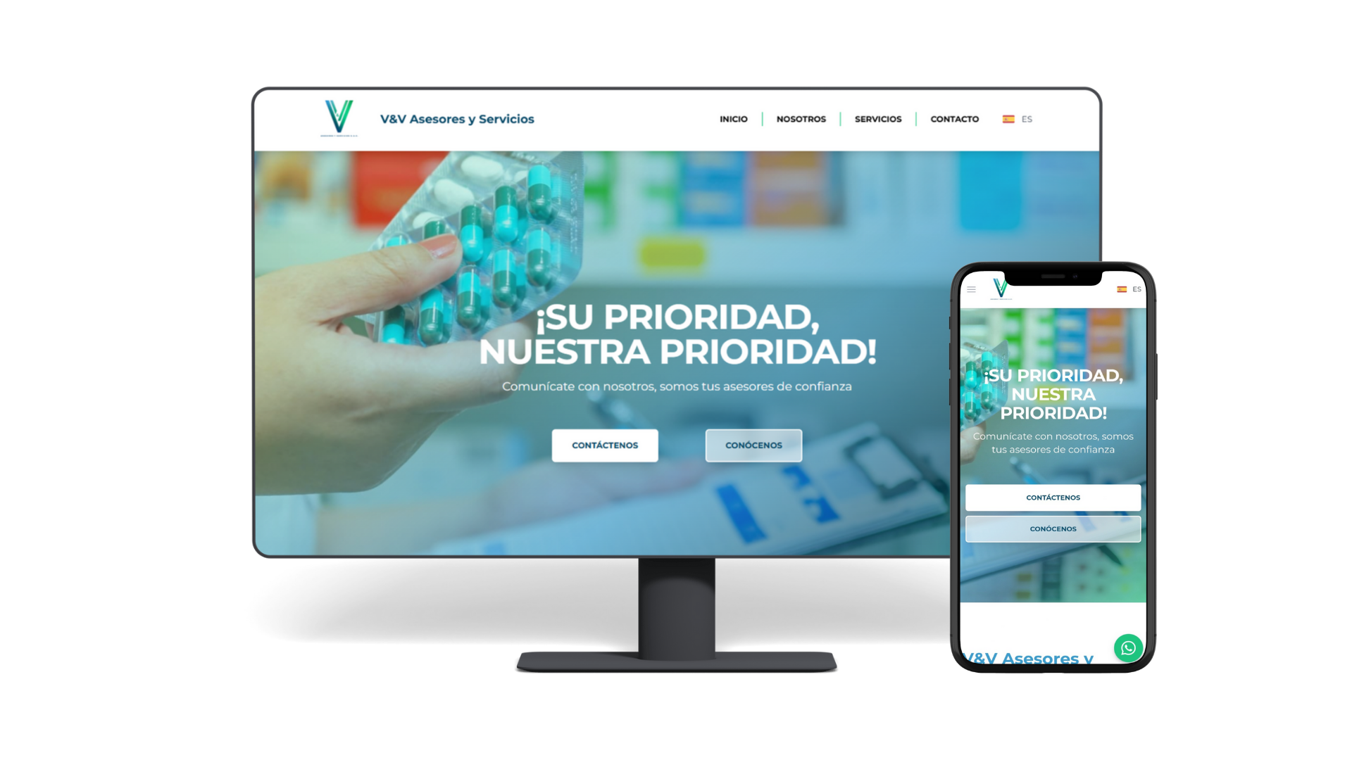 Página web V&V Asesores