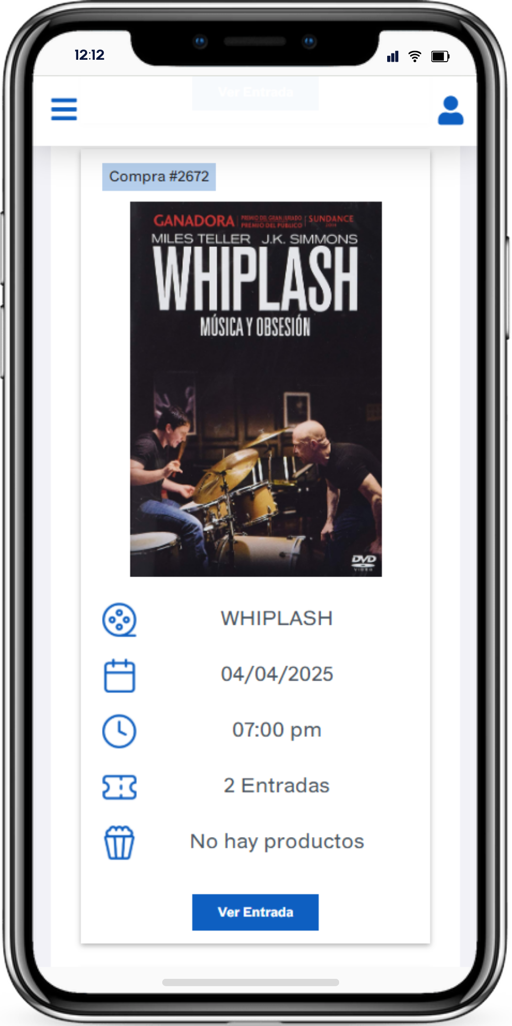 Compra de entradas mobile